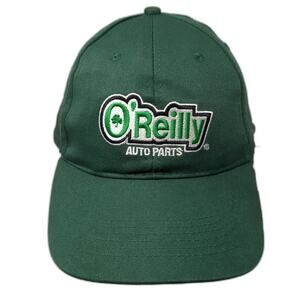 O'Reilly Auto Parts Strapback Baseball Cap Green One Size Adjustable Embroidered